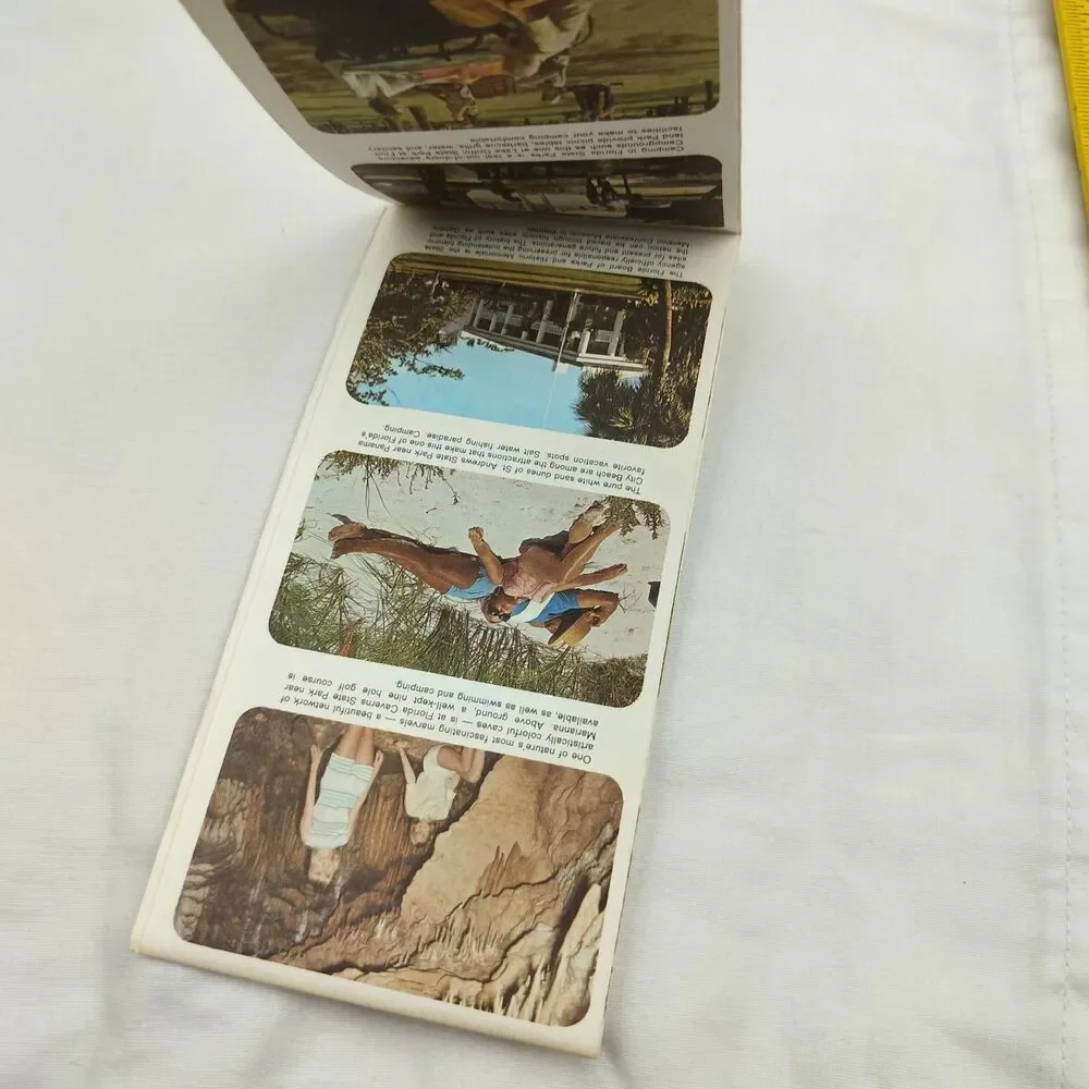 Florida State Parks Vintage Travel Brochure Booklet Map Color Images USA